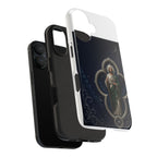 San Judas Tadeo Silver Moon Quatrefoil Tough Phone Case