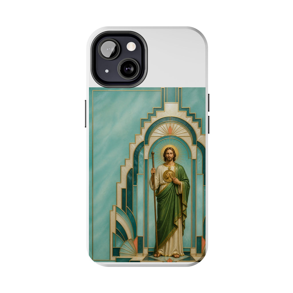 San Judas Tadeo Aqua Radiant Sanctuary Tough Phone Case product preview, view 11