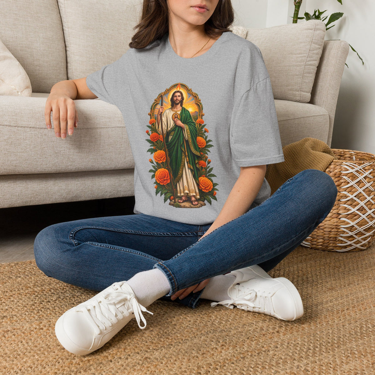 San Judas Tadeo Marigold Sun Arch Unisex T-Shirt