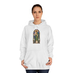 San Judas Tadeo Cobalt Chapel Mosaic Unisex Hoodie product preview, view 4