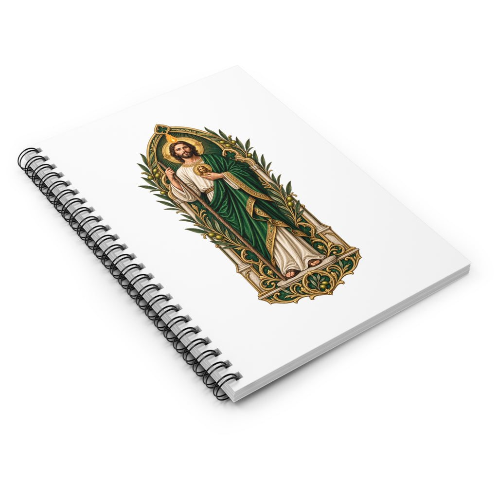 San Judas Tadeo Olive Reliquary Spiral Notebook product preview, view 3