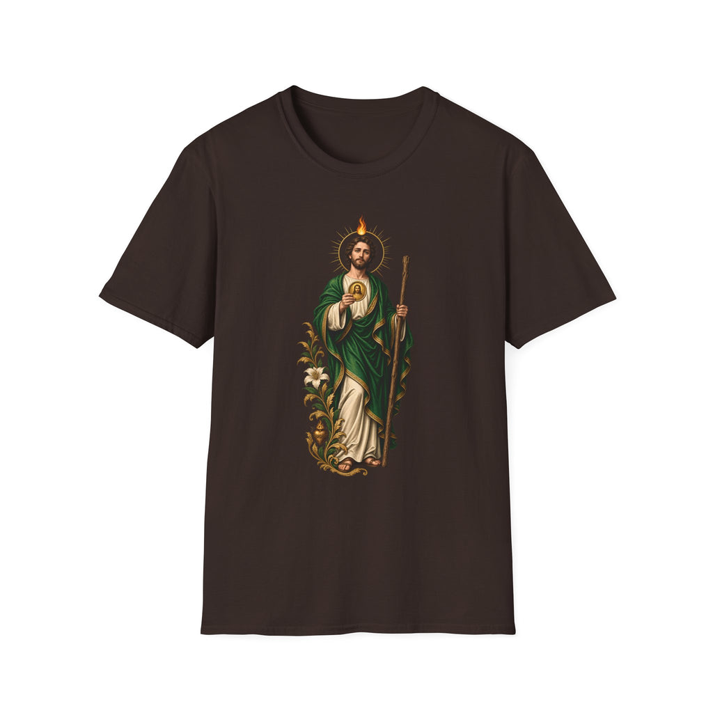 San Judas Tadeo Black & Gold Sacred Heart Unisex T-Shirt