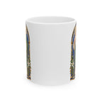 Cobalt Chapel Mosaic San Judas Tadeo illustration on a ceramic mug