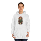 San Judas Tadeo Crimson Rose Window Unisex Hoodie product preview, view 4