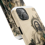 San Judas Tadeo Emerald & Gold Sacred Heart Tough Phone Case
