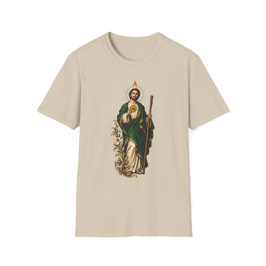 San Judas Tadeo Black & Gold Sacred Heart Unisex T-Shirt