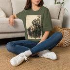 San Judas Tadeo Emerald & Gold Sacred Heart Unisex T-Shirt product view 18