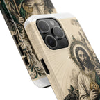 San Judas Tadeo Emerald & Gold Sacred Heart Tough Phone Case