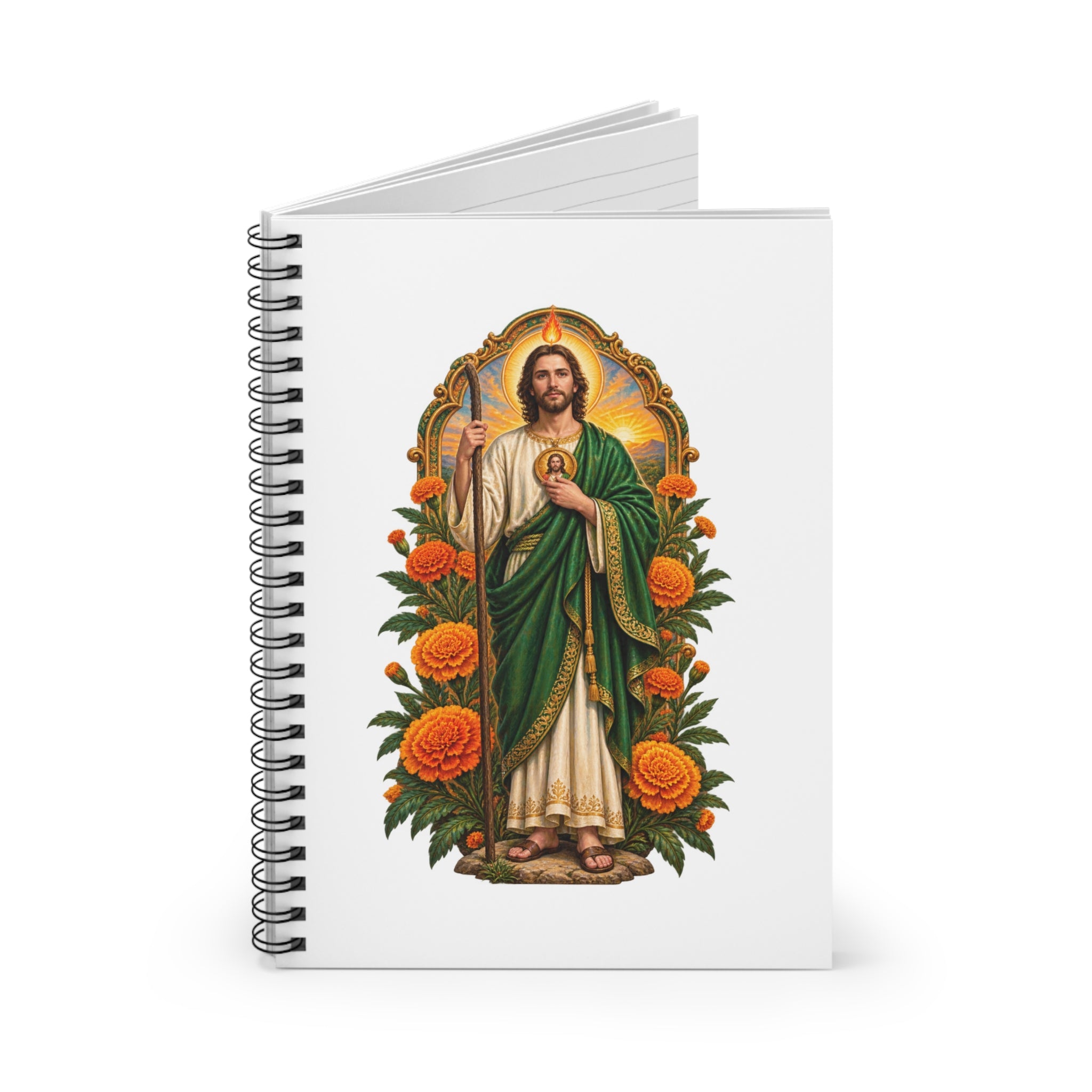 San Judas Tadeo Marigold Sun Arch Spiral Notebook product preview, view 2