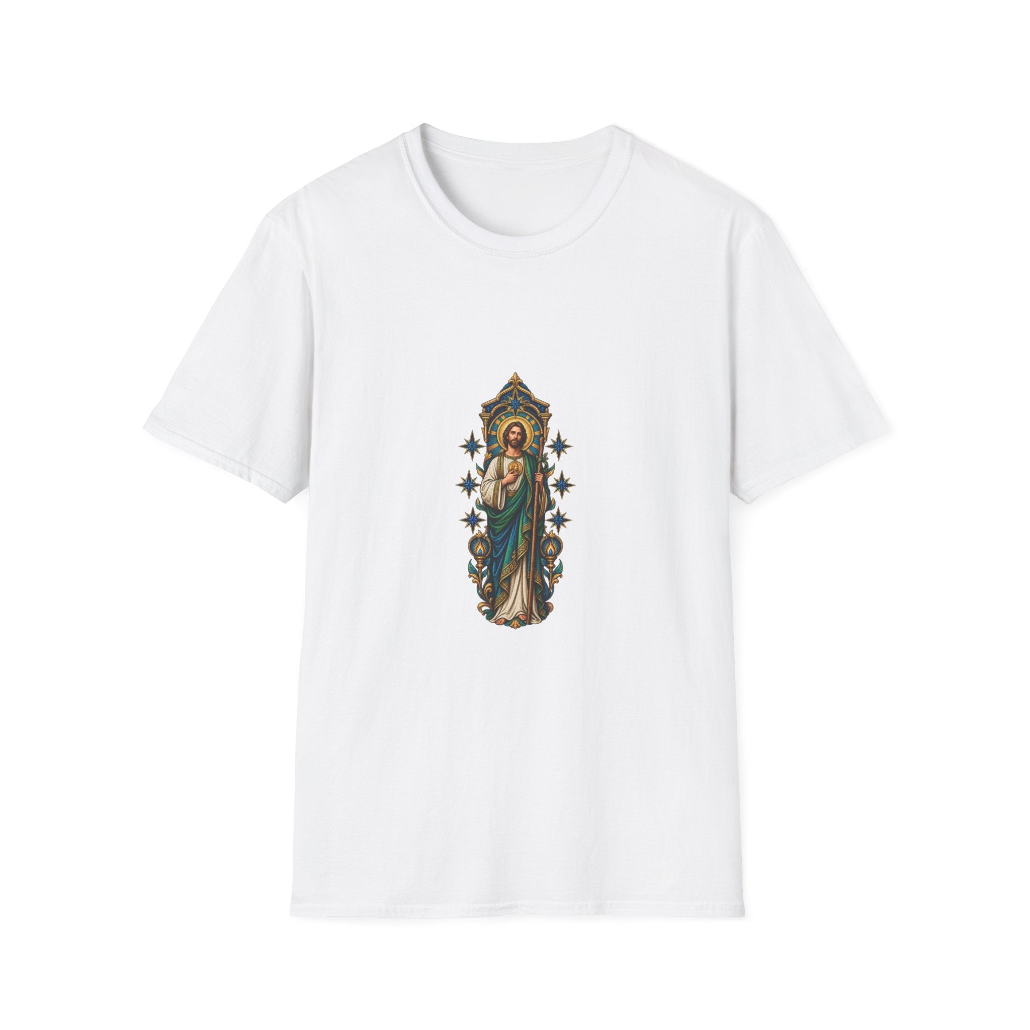 San Judas Indigo Seven-Star Shrine T-Shirt product preview, view 7