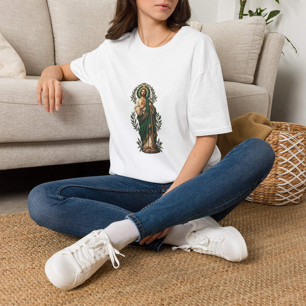 San Judas Tadeo Verdant Crowned Intercession T-Shirt product preview, view 6