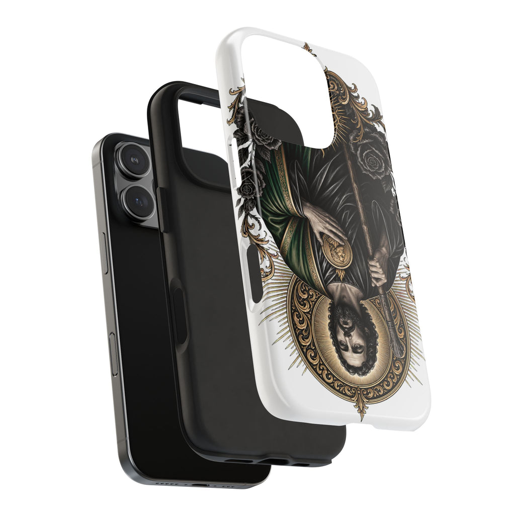 San Judas Tadeo Black & Gold Sacred Heart Tough Phone Case