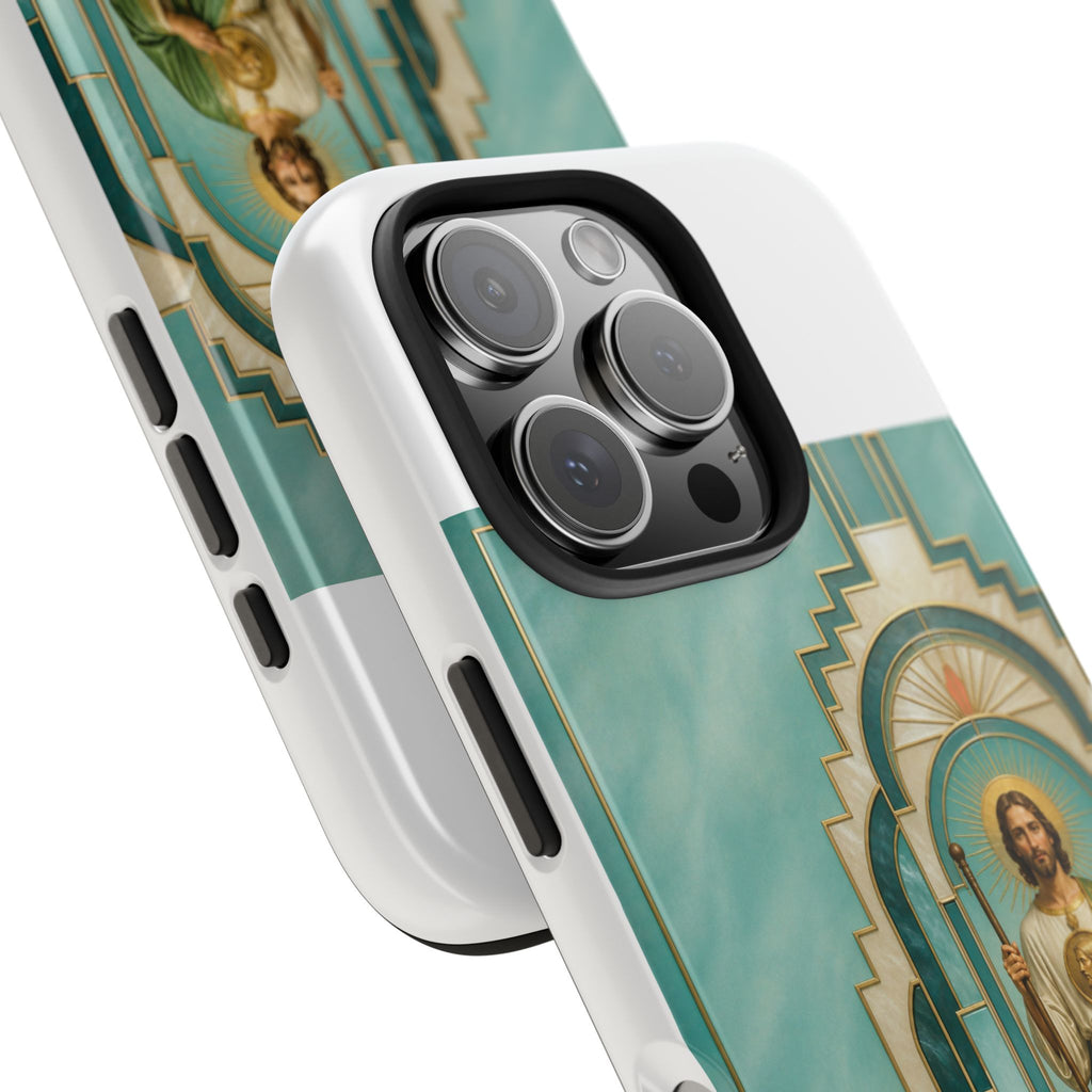 San Judas Tadeo Aqua Radiant Sanctuary Tough Phone Case product preview, view 22