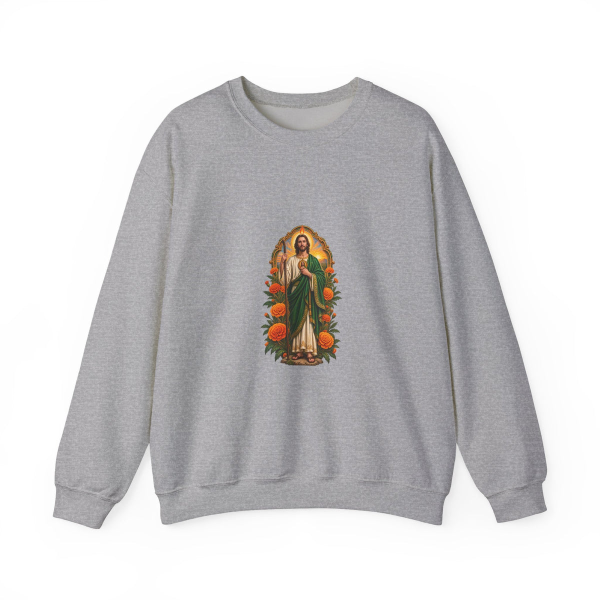 San Judas Tadeo Marigold Sun Arch Crewneck Sweatshirt