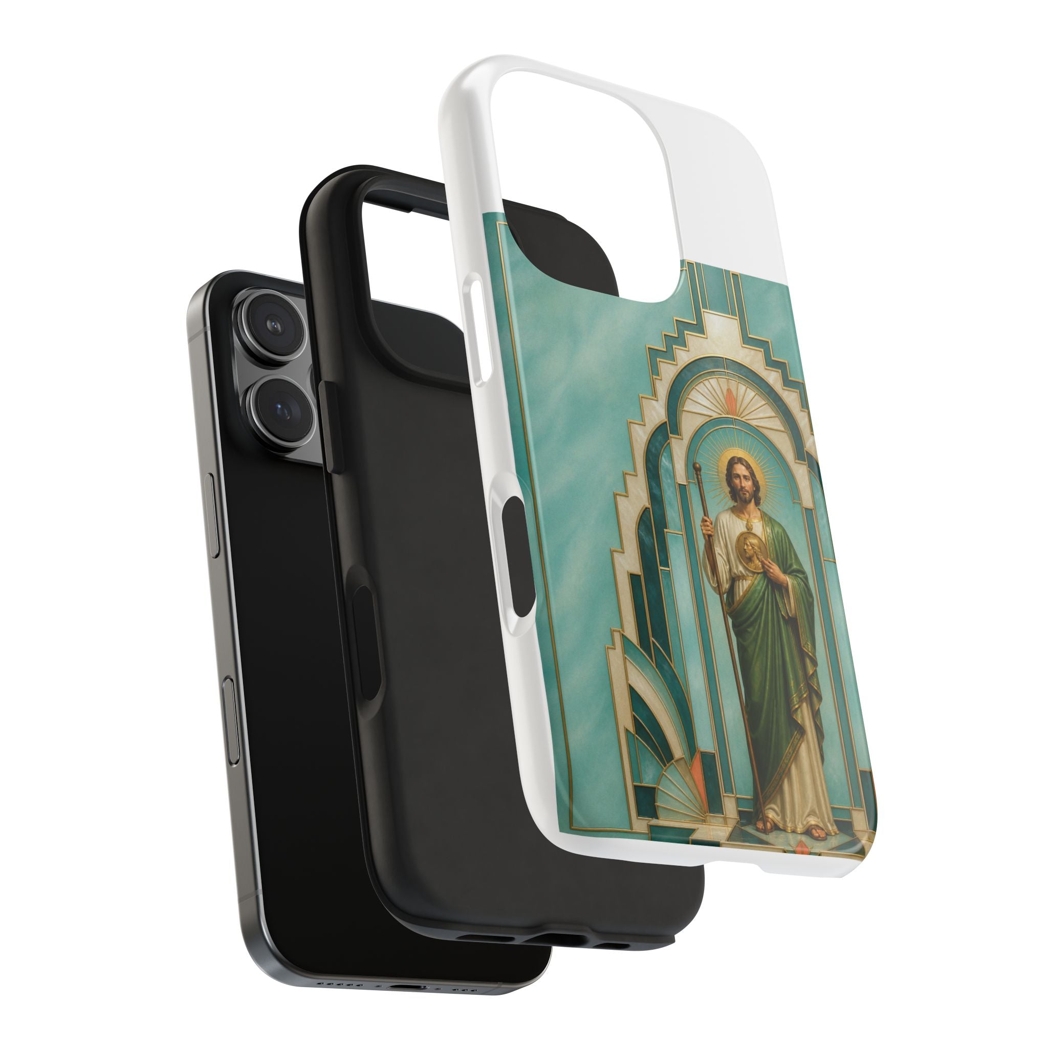 San Judas Tadeo Aqua Radiant Sanctuary Tough Phone Case product preview, view 23