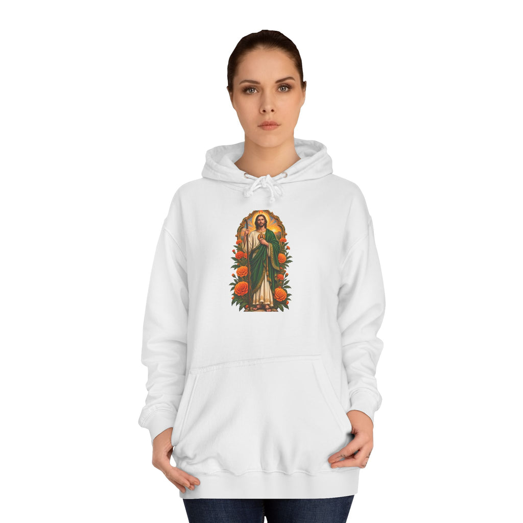 San Judas Tadeo Marigold Sun Arch Unisex Hoodie product preview, view 4