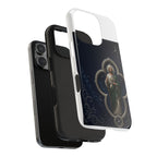 San Judas Tadeo Silver Moon Quatrefoil Tough Phone Case
