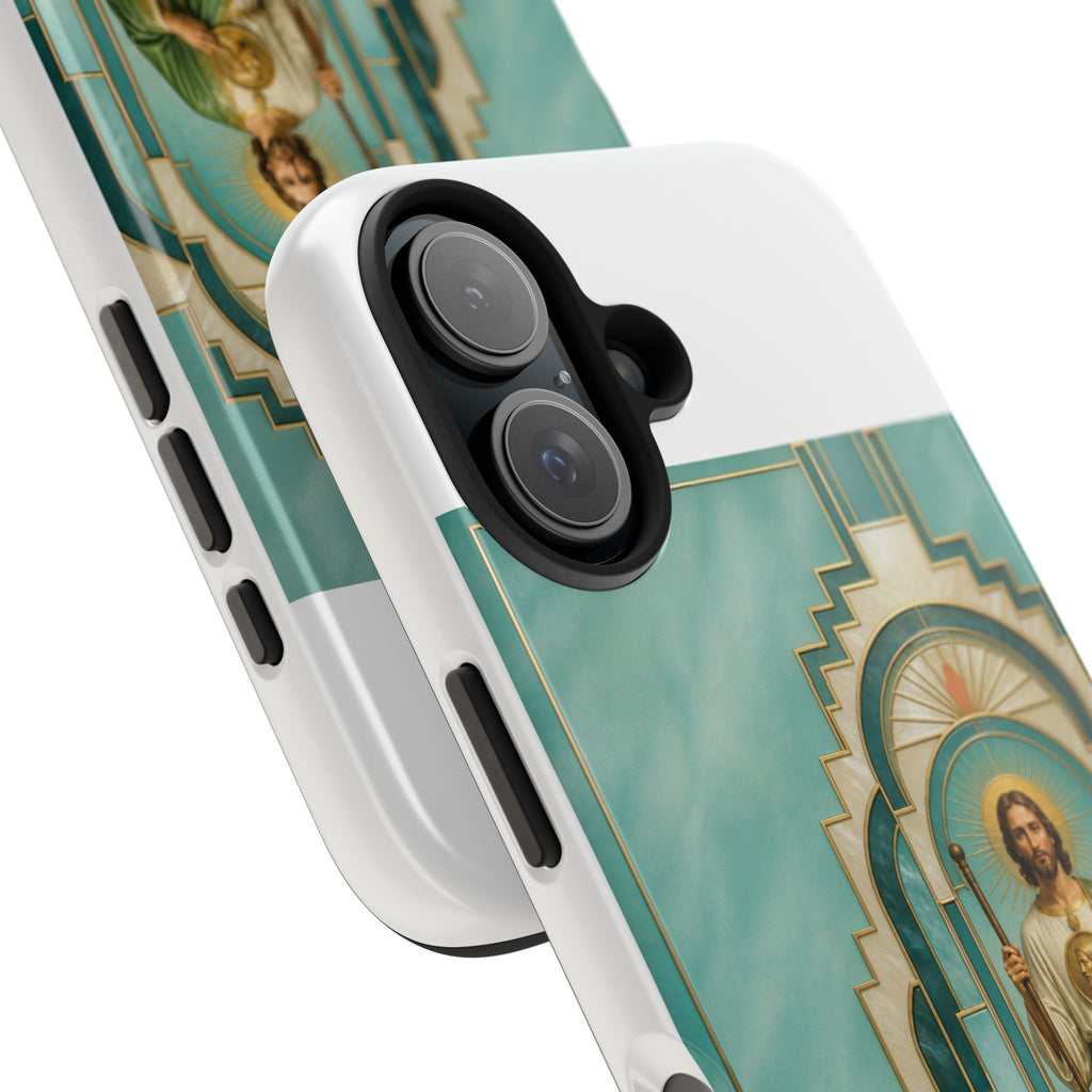 San Judas Tadeo Aqua Radiant Sanctuary Tough Phone Case product preview, view 26