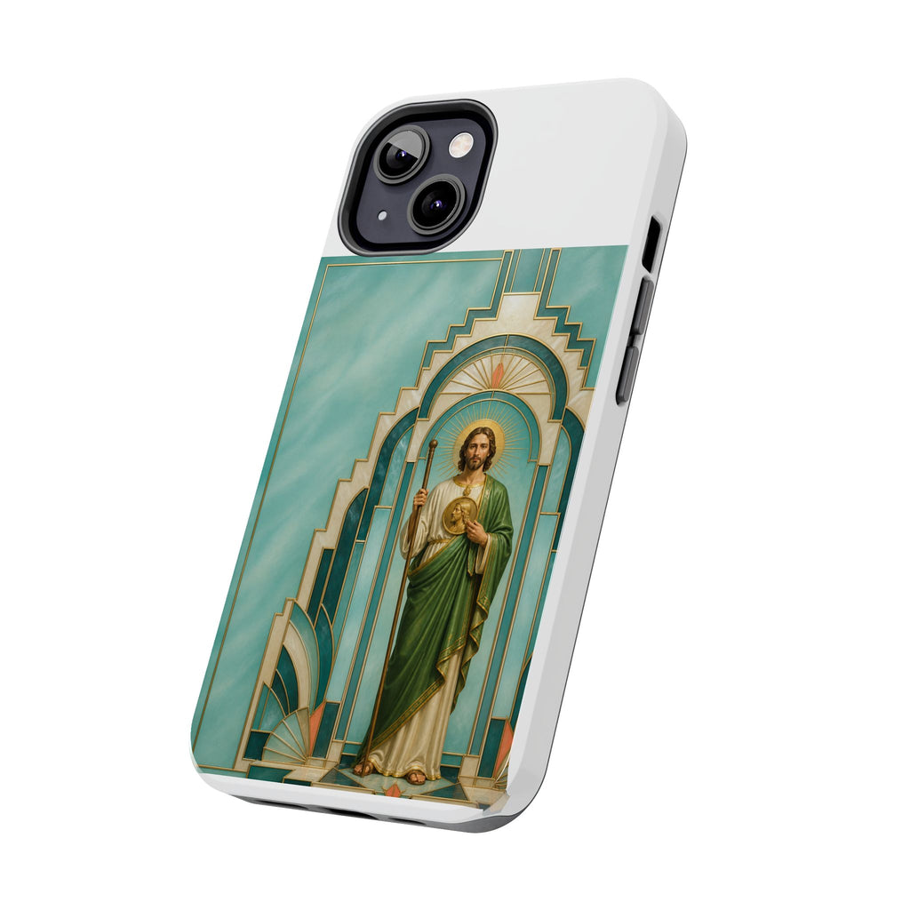 San Judas Tadeo Aqua Radiant Sanctuary Tough Phone Case product preview, view 12
