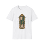 San Judas Tadeo Olive Reliquary Unisex T-Shirt product preview, view 3