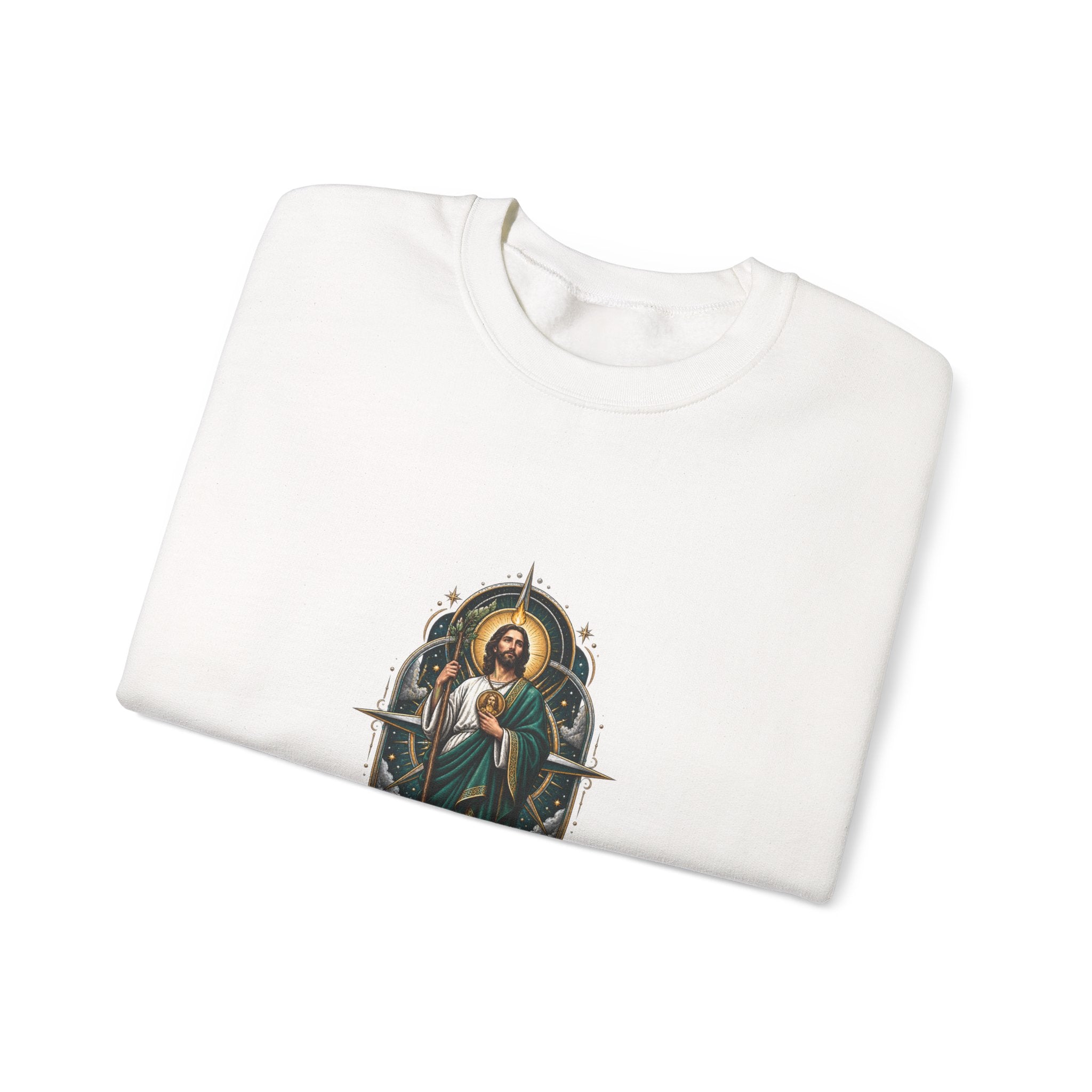 San Judas Tadeo Midnight Compass Crewneck Sweatshirt product preview, view 3