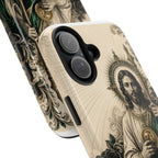 San Judas Tadeo Emerald & Gold Sacred Heart Tough Phone Case