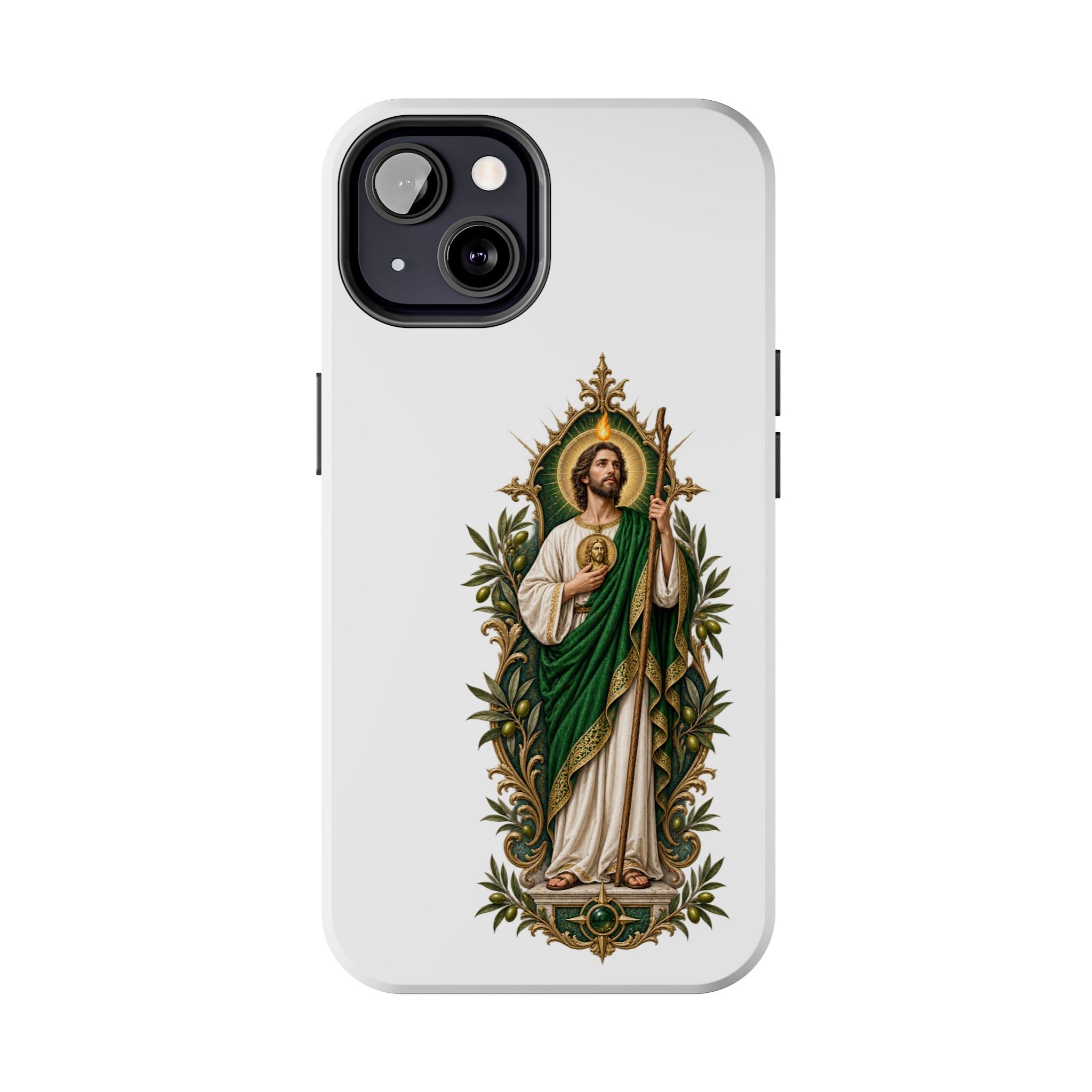 San Judas Tadeo Olive Reliquary Tough Phone Case product preview, view 11