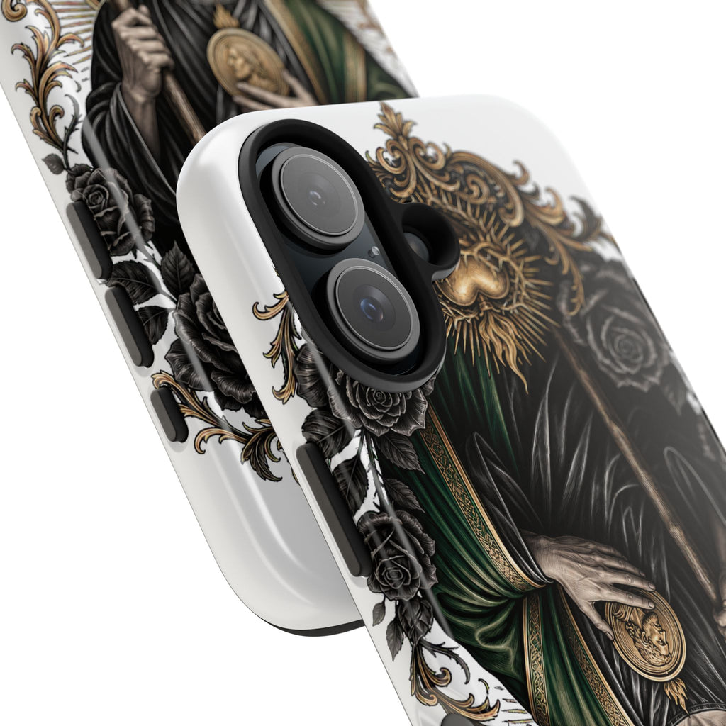 San Judas Tadeo Black & Gold Sacred Heart Tough Phone Case