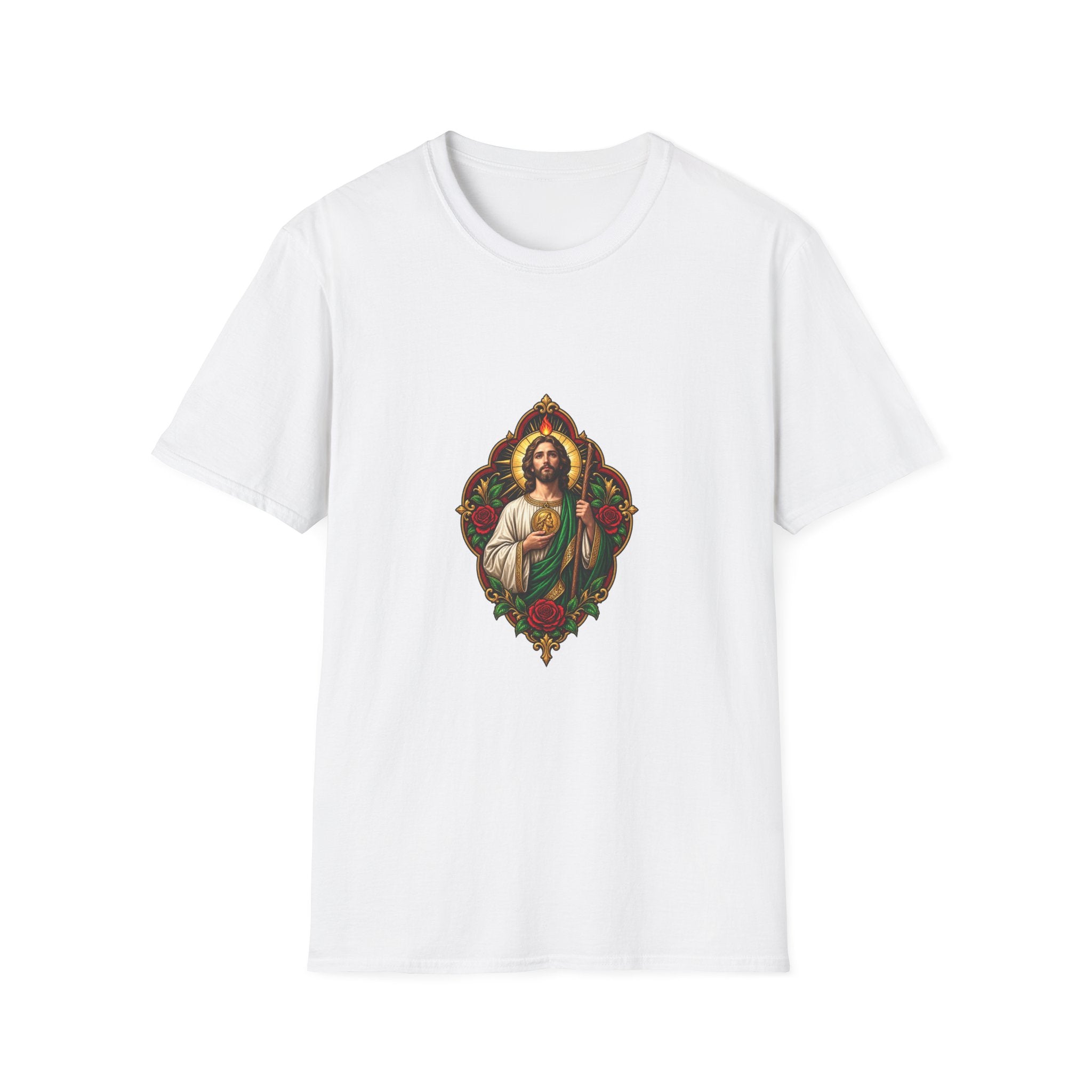 San Judas Crimson Covenant Window T-Shirt product preview, view 7