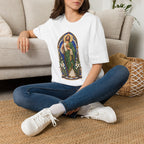 San Judas Tadeo Cobalt Chapel Mosaic Unisex T-Shirt product preview, view 2